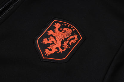 2026 Netherlands Black Full Zip Training Suit Adults Or Children