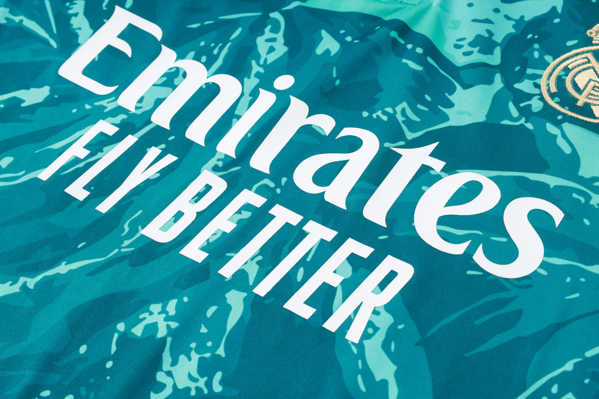 2026-27 Real Madrid Deep Green Inkjet Half Zip Training Suit Adults Or Children