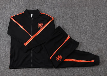 2026 Netherlands Black Full Zip Training Suit Adults Or Children