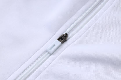 2026-27 Real Madrid White Rose Red Full Zip Training Suit Adults Or Children