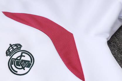 2026-27 Real Madrid White Rose Red Full Zip Training Suit Adults Or Children
