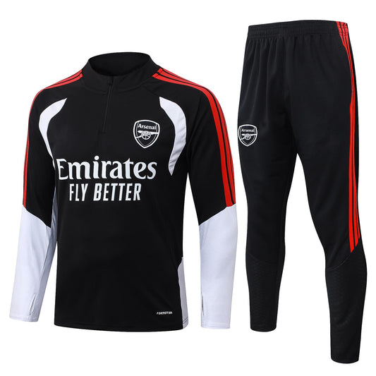 2026-27 Arsenal Black Half Zip Training Suit Adults Or Children