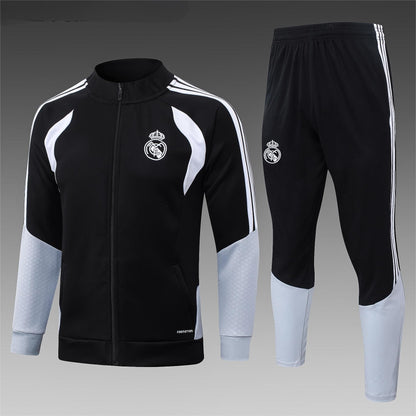 2026-27 Real Madrid Black Full Zip Training Suit Adults Or Children