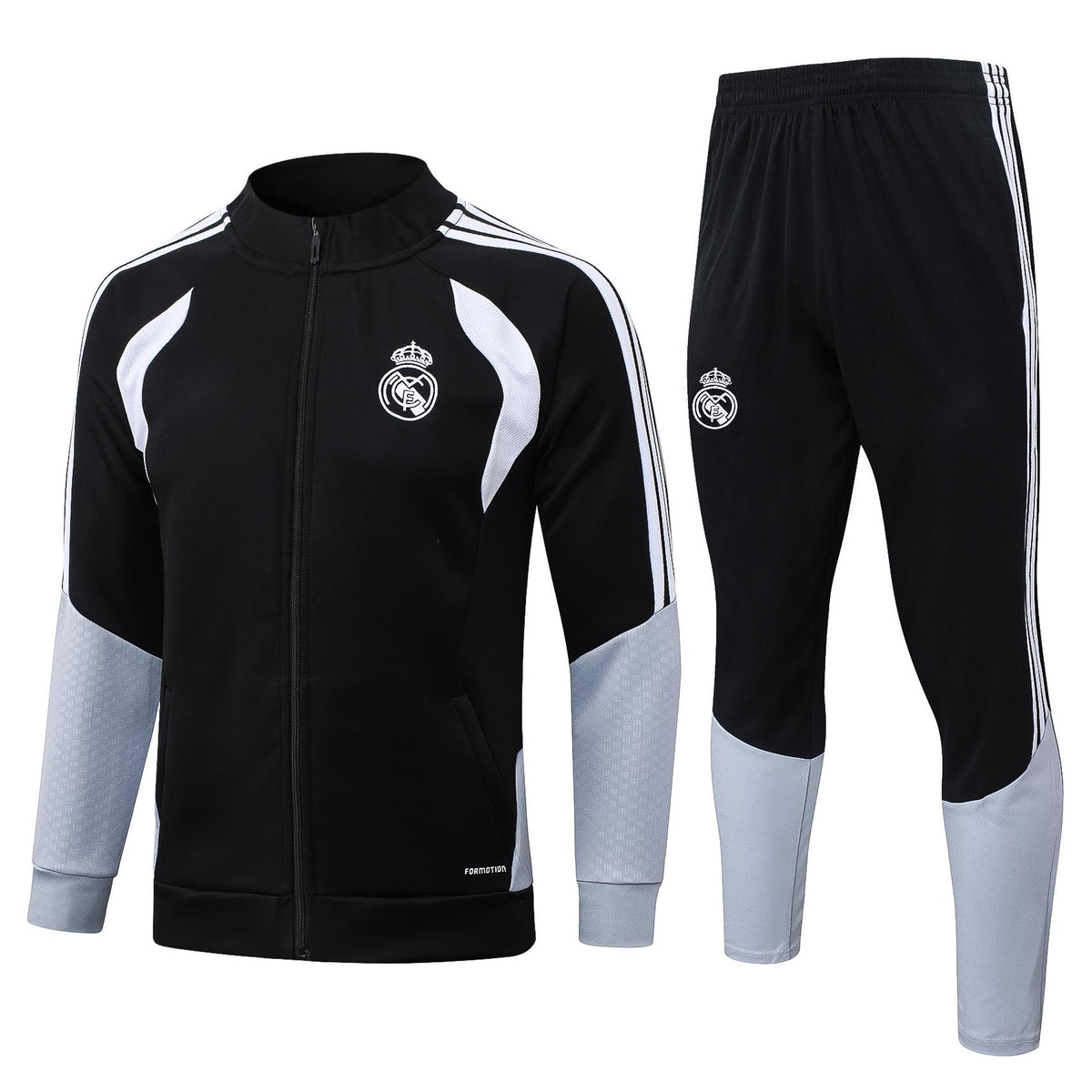 2026-27 Real Madrid Black Full Zip Training Suit Adults Or Children