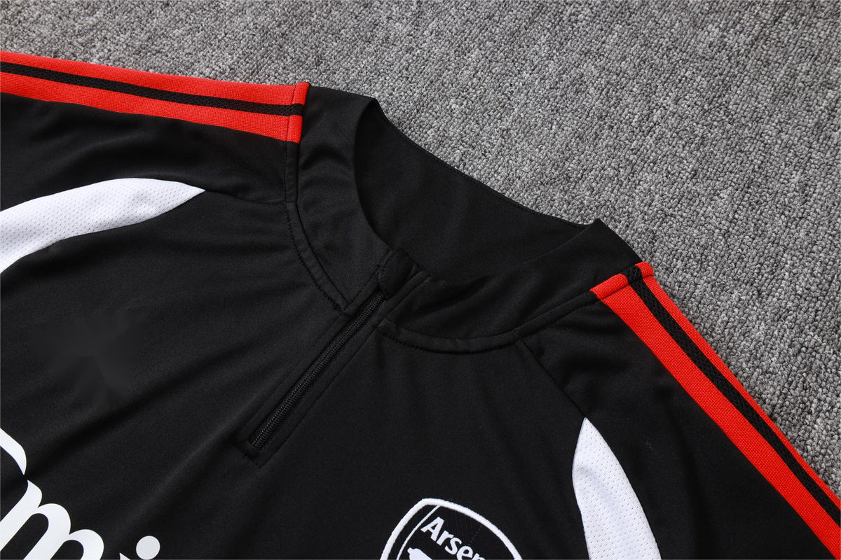 2026-27 Arsenal Black Half Zip Training Suit Adults Or Children