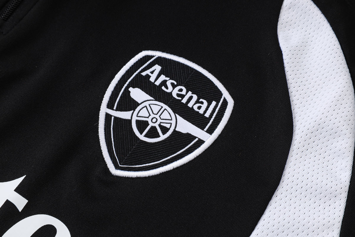 2026-27 Arsenal Black Half Zip Training Suit Adults Or Children