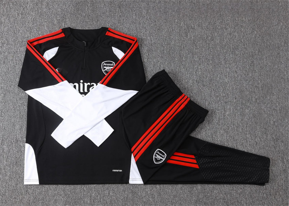 2026-27 Arsenal Black Half Zip Training Suit Adults Or Children
