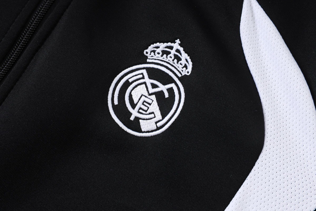 2026-27 Real Madrid Black Full Zip Training Suit Adults Or Children