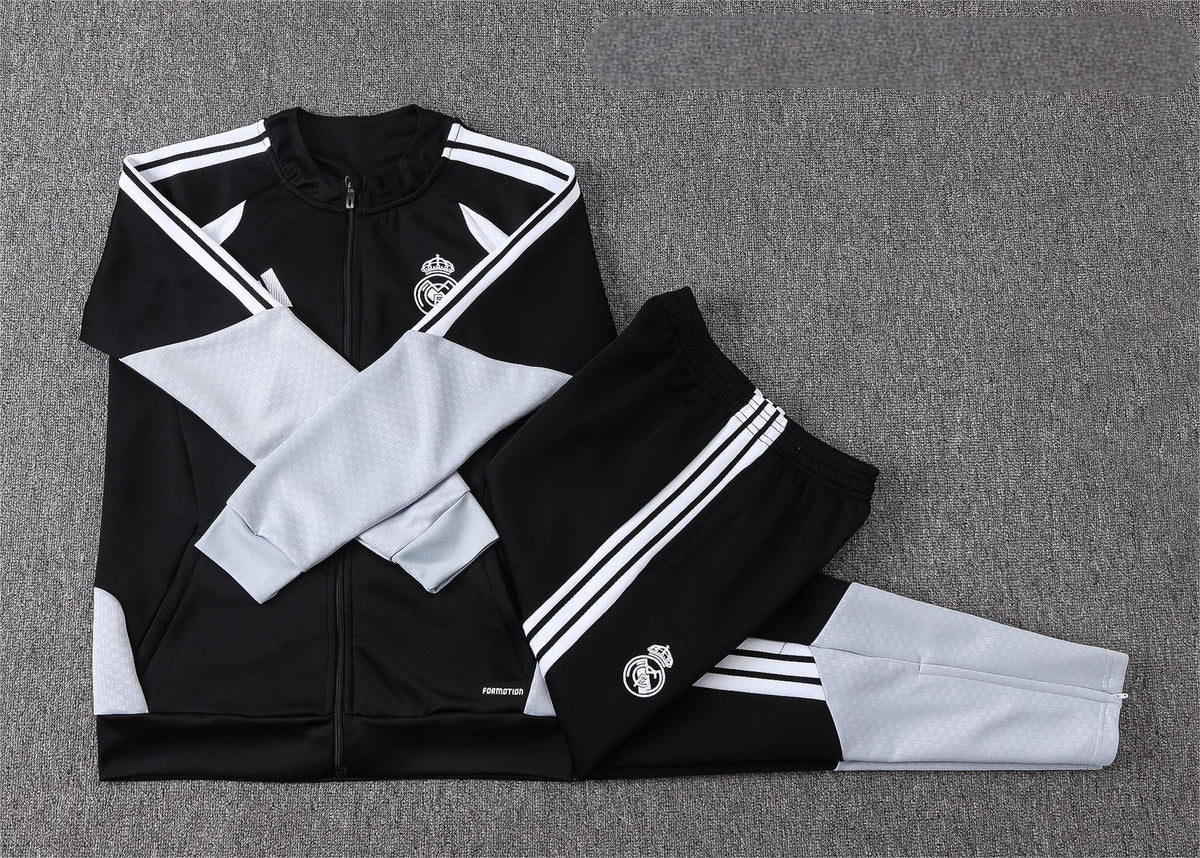 2026-27 Real Madrid Black Full Zip Training Suit Adults Or Children