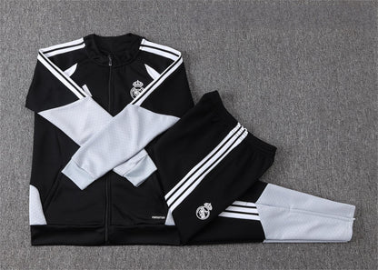 2026-27 Real Madrid Black Full Zip Training Suit Adults Or Children