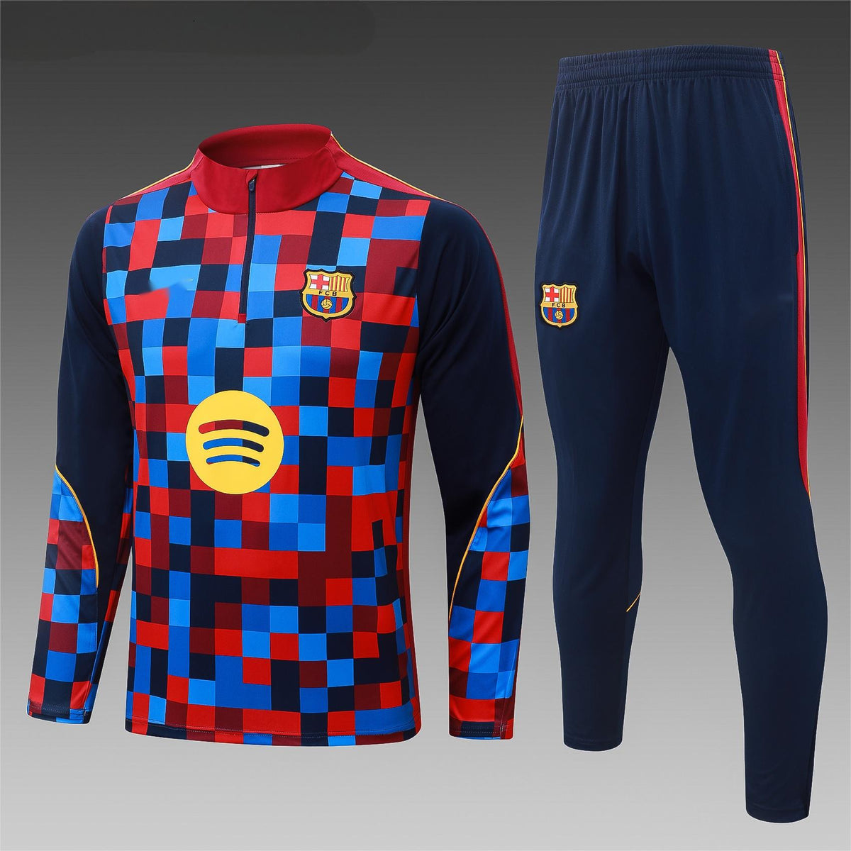 2026-27 Barcelona Square Inkjet Half Zip Training Suit Adults Or Children