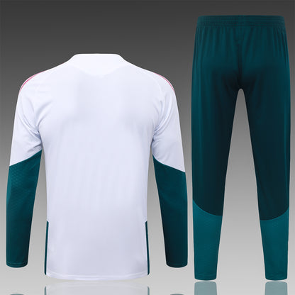 2026-27 Real Madrid White Rose Red Half Zip Training Suit Adults Or Children