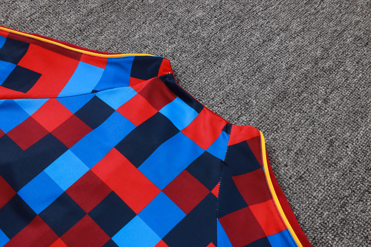 2026-27 Barcelona Square Inkjet Half Zip Training Suit Adults Or Children