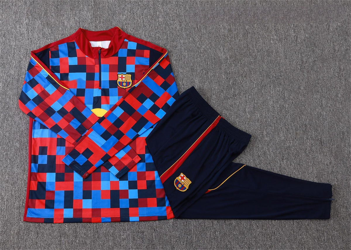 2026-27 Barcelona Square Inkjet Half Zip Training Suit Adults Or Children