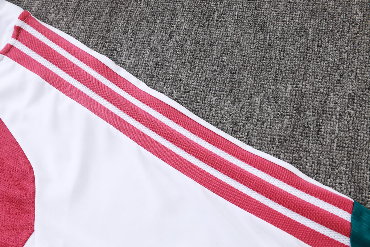 2026-27 Real Madrid White Rose Red Half Zip Training Suit Adults Or Children