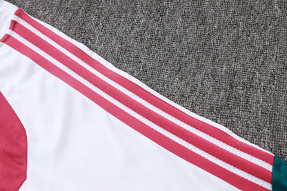 2026-27 Real Madrid White Rose Red Half Zip Training Suit Adults Or Children