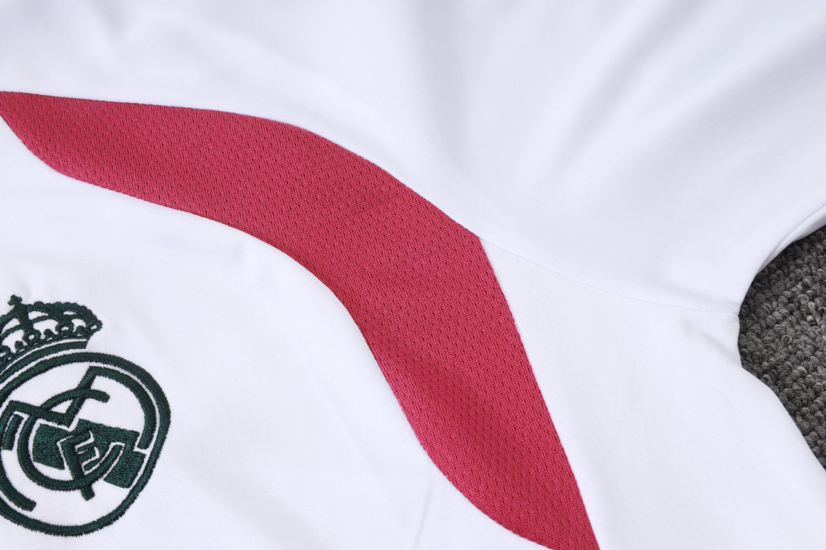 2026-27 Real Madrid White Rose Red Half Zip Training Suit Adults Or Children
