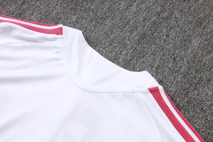 2026-27 Real Madrid White Rose Red Half Zip Training Suit Adults Or Children