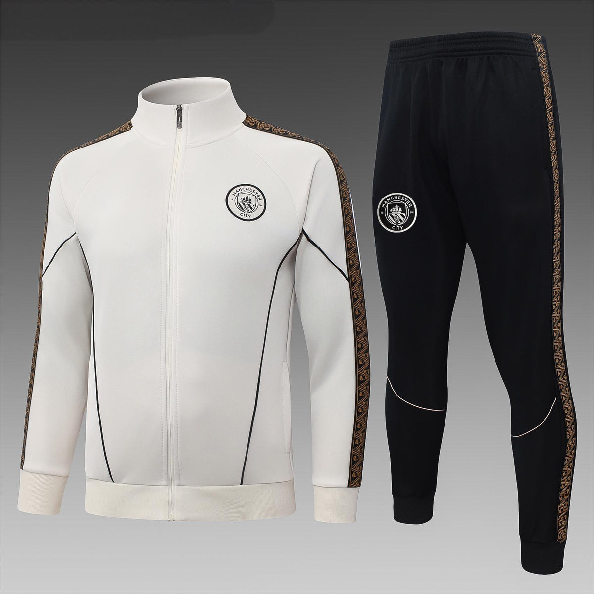 2026-27 Manchester City Beige Full Zip Training Suit Adults Or Children