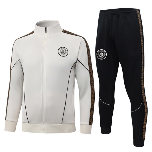 2026-27 Manchester City Beige Full Zip Training Suit Adults Or Children