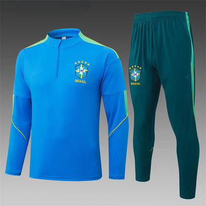 2026 Brazil Lake Blue Half Zip Training Suit Adults Or Children