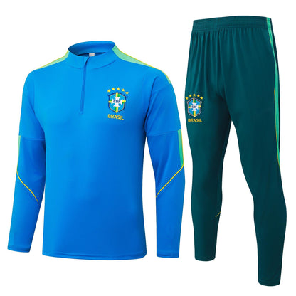 2026 Brazil Lake Blue Half Zip Training Suit Adults Or Children