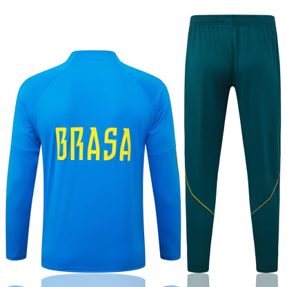 2026 Brazil Lake Blue Half Zip Training Suit Adults Or Children