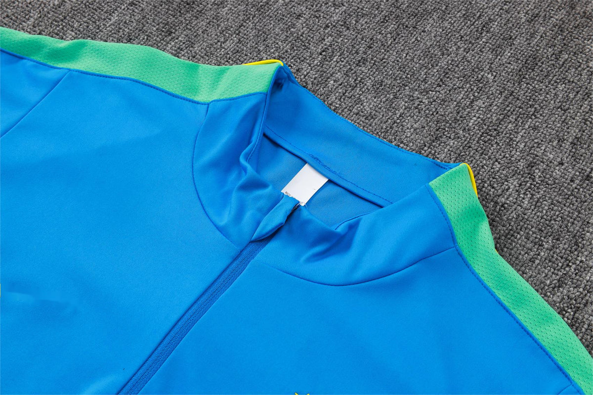 2026 Brazil Lake Blue Half Zip Training Suit Adults Or Children