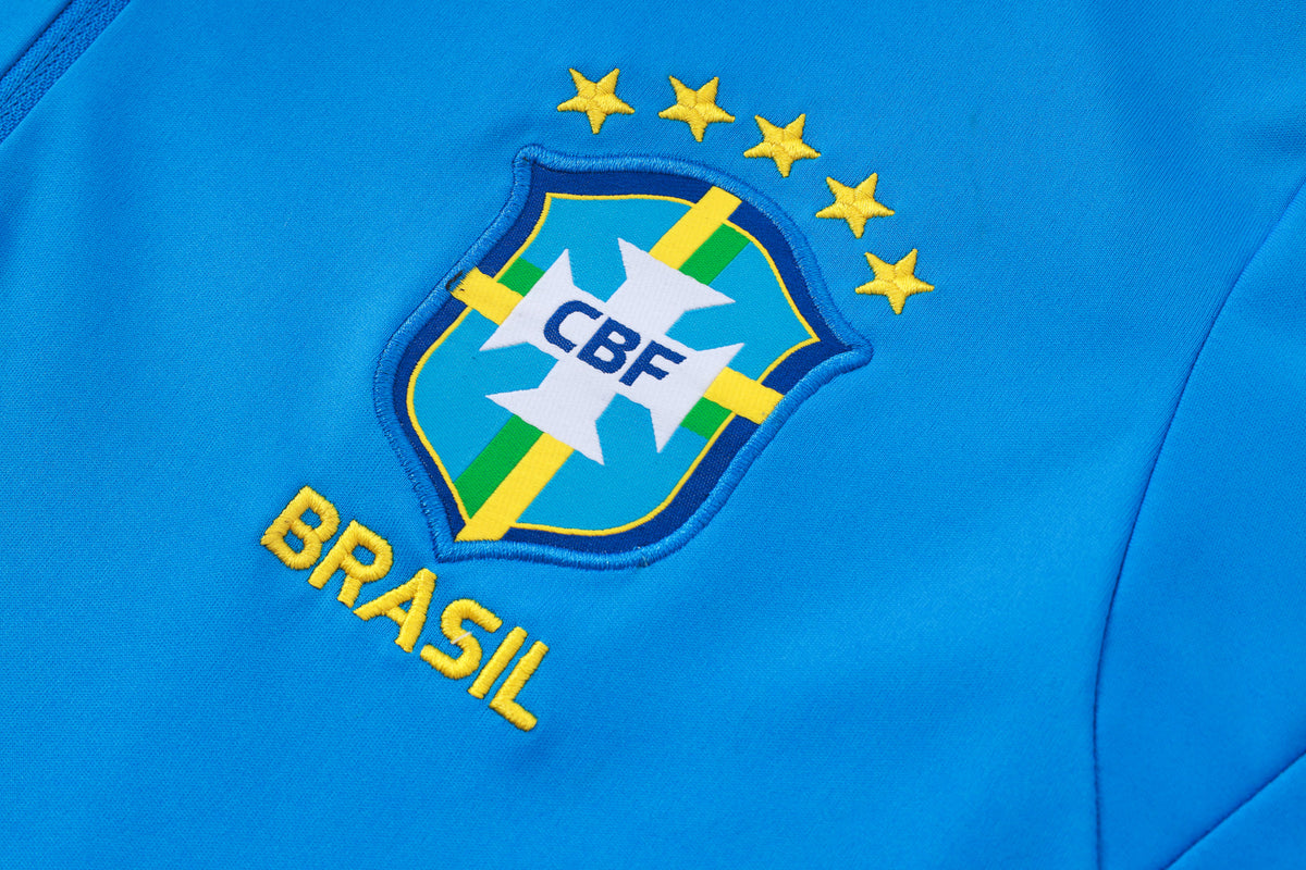 2026 Brazil Lake Blue Half Zip Training Suit Adults Or Children