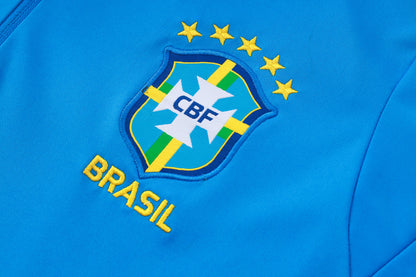 2026 Brazil Lake Blue Half Zip Training Suit Adults Or Children