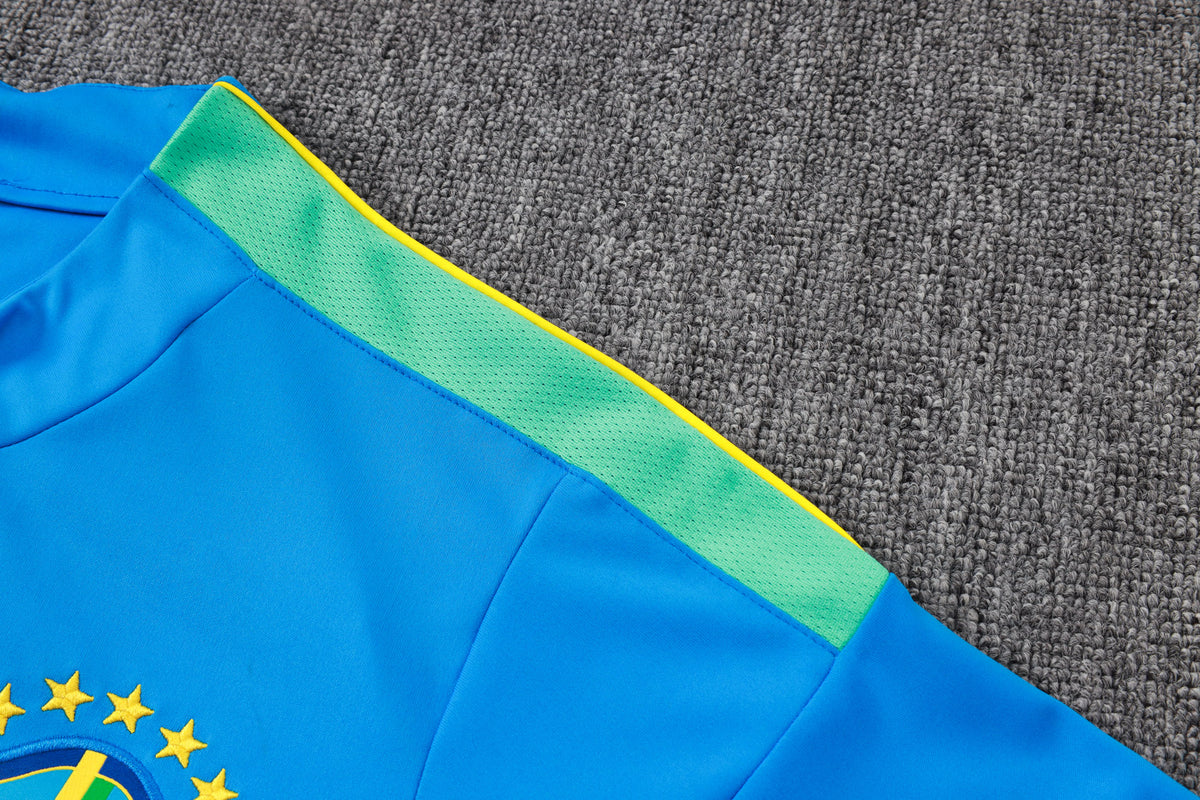 2026 Brazil Lake Blue Half Zip Training Suit Adults Or Children