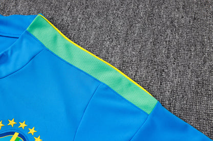 2026 Brazil Lake Blue Half Zip Training Suit Adults Or Children