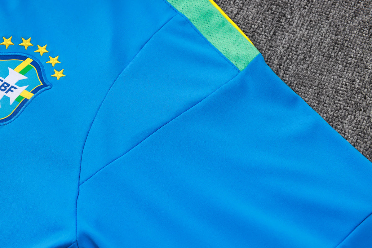 2026 Brazil Lake Blue Half Zip Training Suit Adults Or Children
