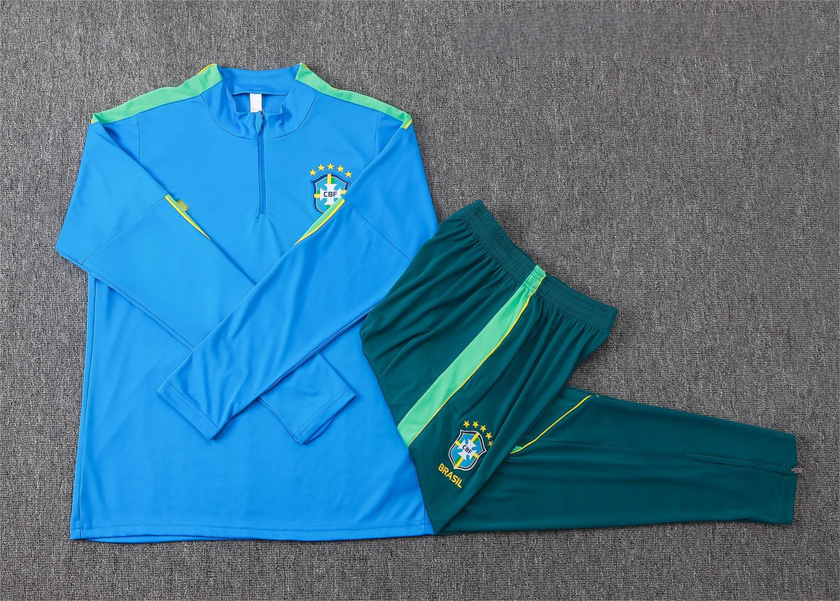 2026 Brazil Lake Blue Half Zip Training Suit Adults Or Children