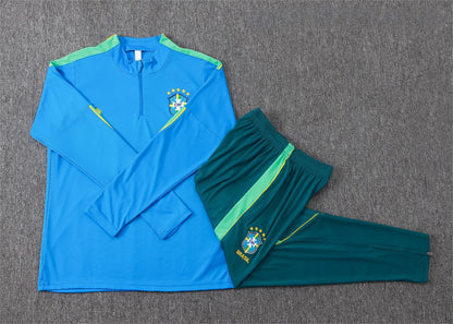 2026 Brazil Lake Blue Half Zip Training Suit Adults Or Children