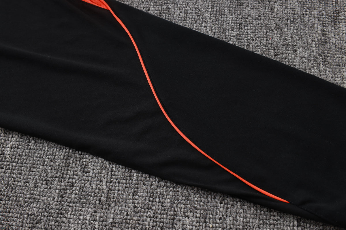 2026 Netherlands Black Half Zip Training Suit Adults Or Children