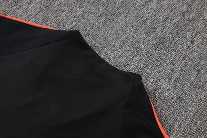 2026 Netherlands Black Half Zip Training Suit Adults Or Children