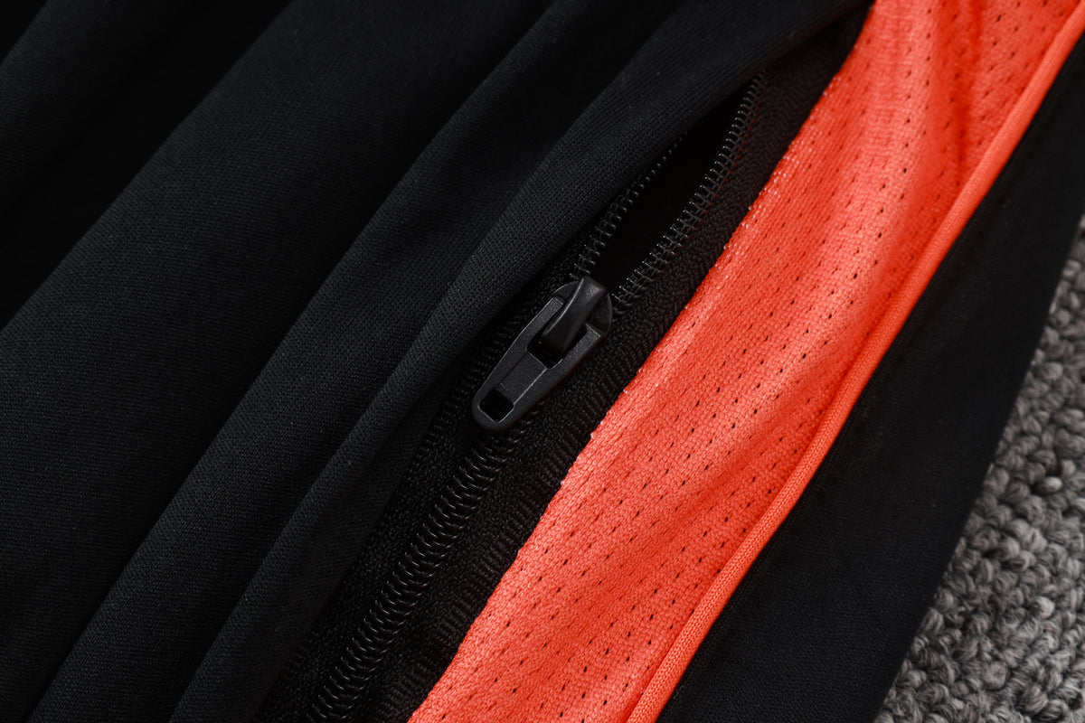 2026 Netherlands Black Half Zip Training Suit Adults Or Children