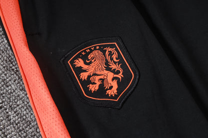 2026 Netherlands Black Half Zip Training Suit Adults Or Children