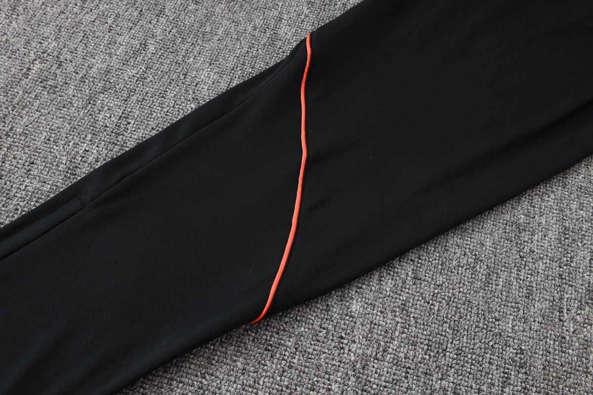 2026 Netherlands Black Half Zip Training Suit Adults Or Children