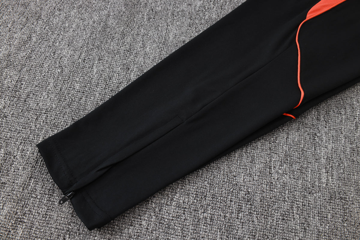 2026 Netherlands Black Half Zip Training Suit Adults Or Children
