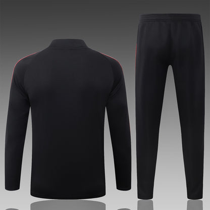 2026-27 Manchester United Black Half Zip Training Suit Adults Or Children
