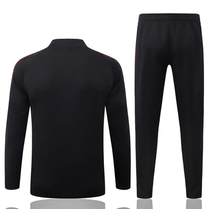 2026-27 Manchester United Black Half Zip Training Suit Adults Or Children
