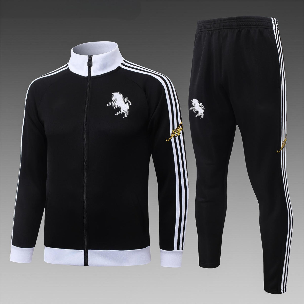 2026-27 Juventus Black Gray Full Zip Training Suit Adults Or Children