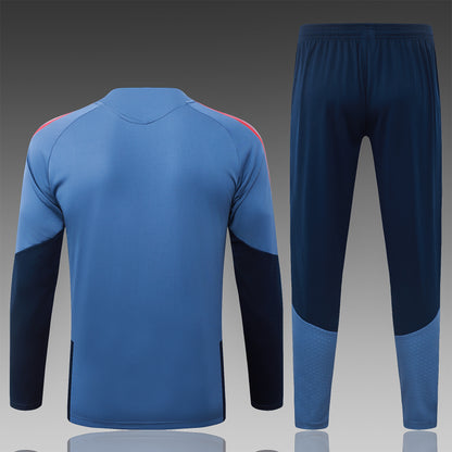 2026-27 Bayern Munich Half Zip Blue Training Suit Adults Or Children