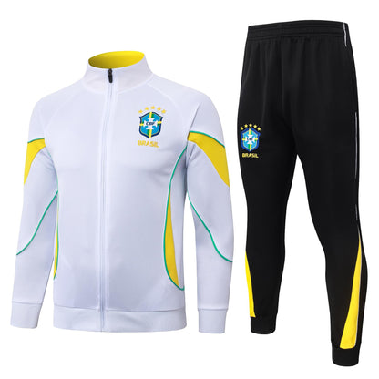 2026 Brazil White Full Zip Training Suit Adults Or Children