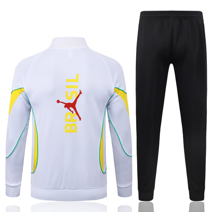 2026 Brazil White Full Zip Training Suit Adults Or Children