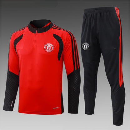 2026-27 Manchester United Red Half Zip Training Suit Adults Or Children