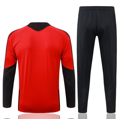2026-27 Manchester United Red Half Zip Training Suit Adults Or Children