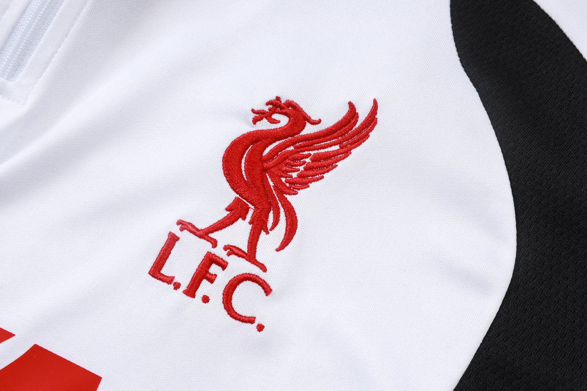 2026-27 Liverpool White Half Zip Training Suit Adults Or Children